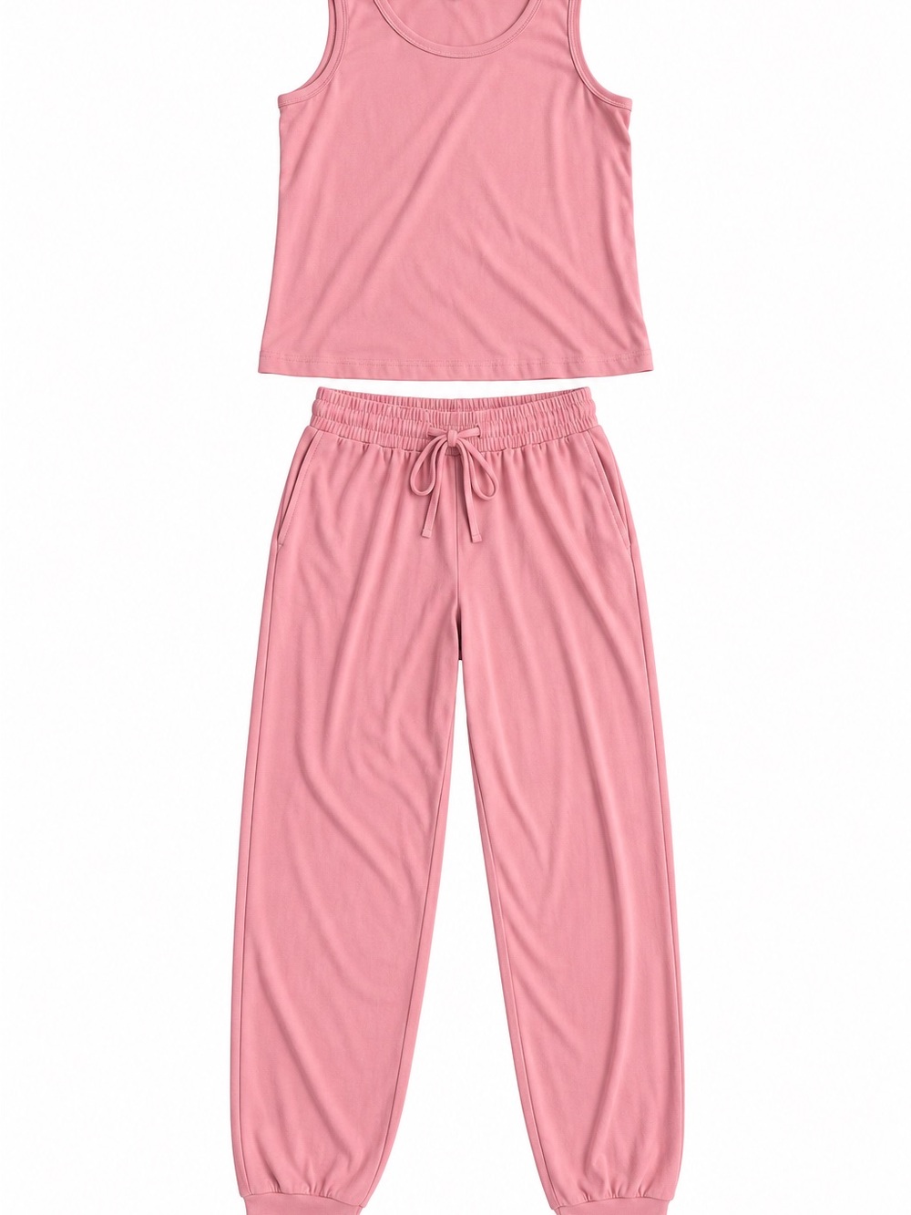Women’s Pink Tank Top and Jogger Set